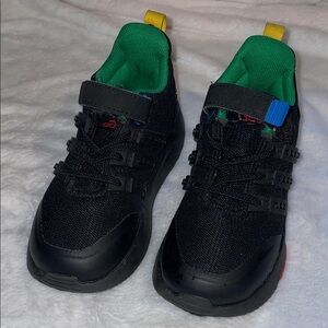 adidas Kids Black and Green Sneakers